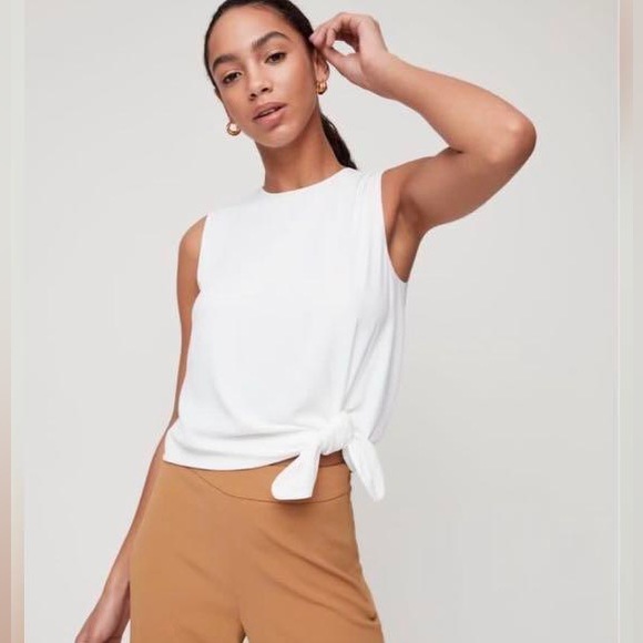 Babaton Hopkins Tie Blouse - White - Picture 3 of 4